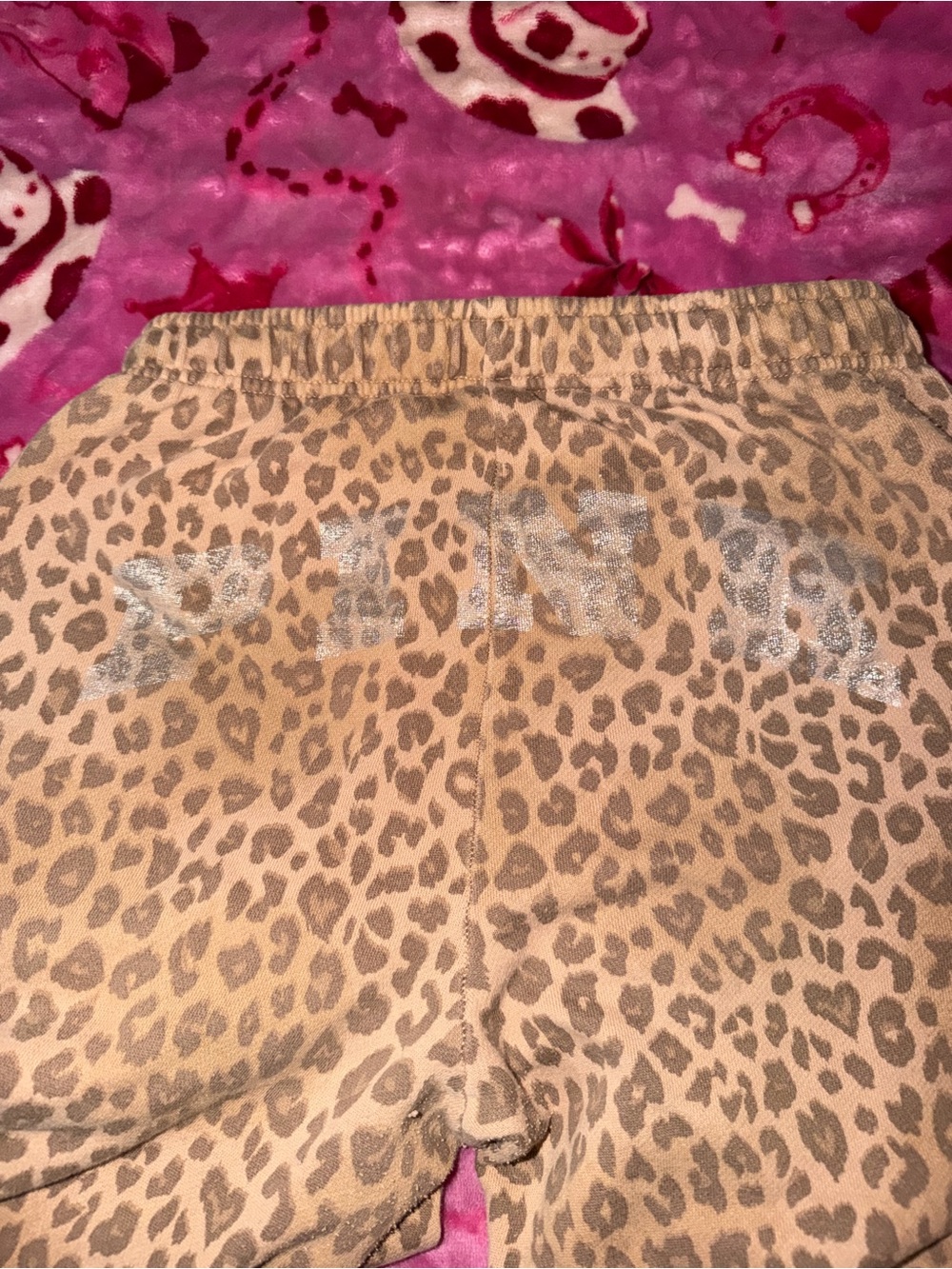 PINK Victoria's Secret Leopard Print Joggers - Tan - Picture 3 of 6
